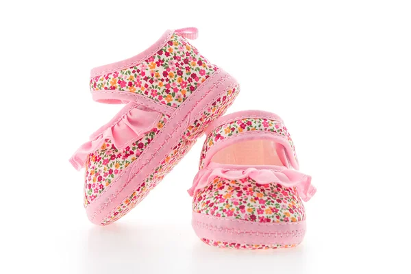 Baby girl flower shoes — Stock Photo, Image