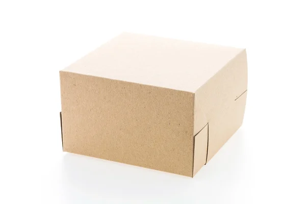 Коричневий паперовий box — стокове фото