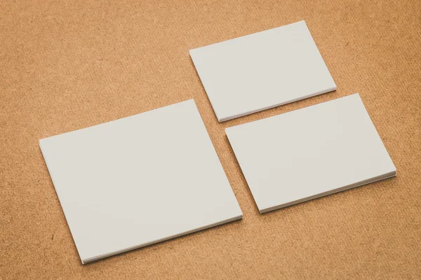 White papers on wood — Stock Photo, Image