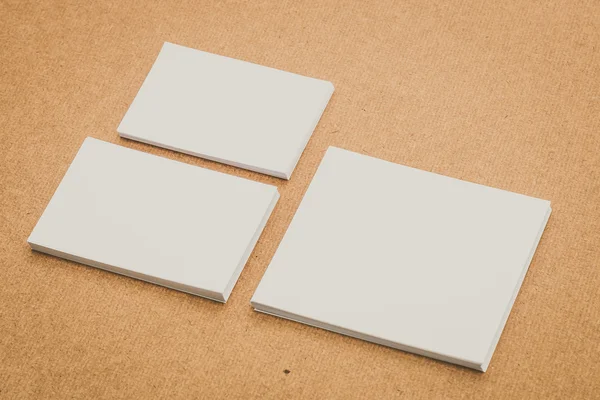 White papers on wood — Stock Photo, Image