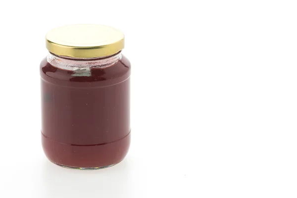 Barattolo di marmellata di fragole — Foto Stock