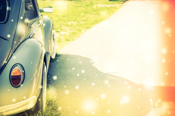 Vintage light lamp on car — Stock Photo, Image