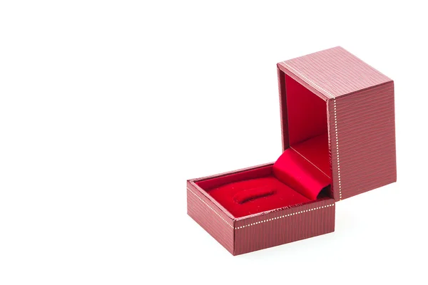 Caja de anillo rojo — Foto de Stock