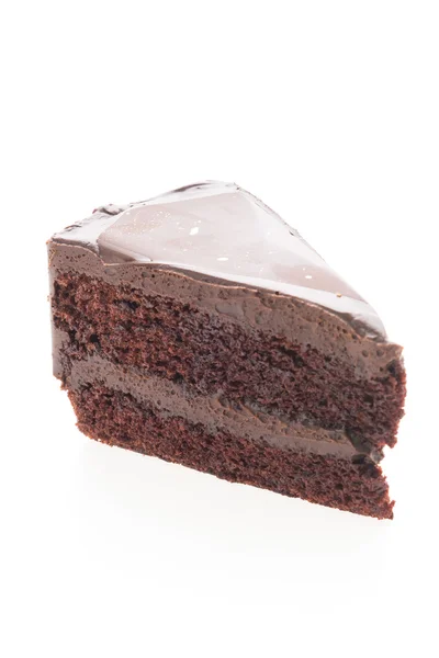 Chocolade cake geïsoleerd — Stockfoto