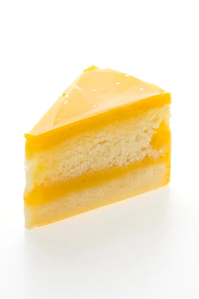 Torta arancione su bianco — Foto Stock