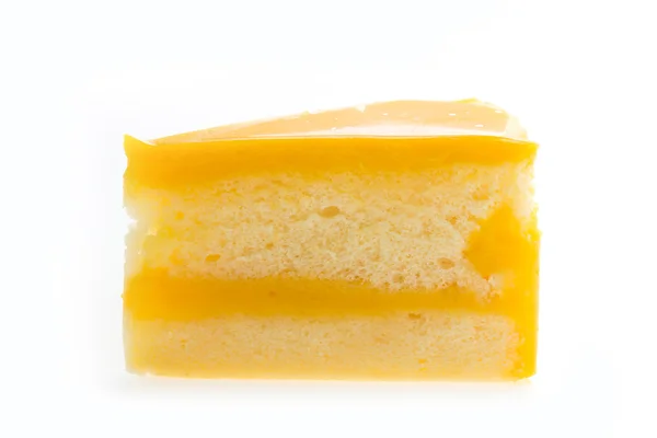 Gâteau orange sur blanc — Photo