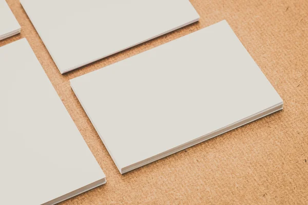 Белая бумага макет — стоковое фото