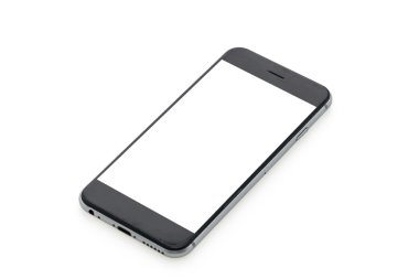 smartphone üzerinde beyaz izole