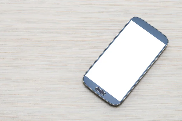 Moblie smart telefon på trä bakgrund — Stockfoto