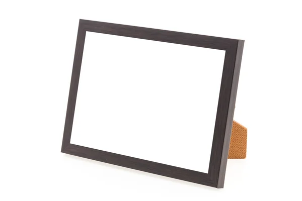 Wood photo frame on white — Stock Photo, Image