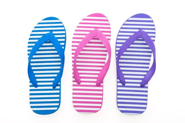 Flip Flops auf Weiß — Stockfoto