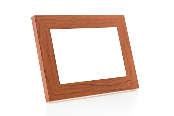 Houten frame op wit — Stockfoto