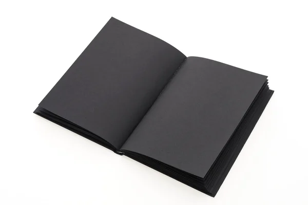 Black note book isolated — Stock Photo, Image