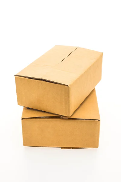 Papírová krabice, samostatný — Stock fotografie