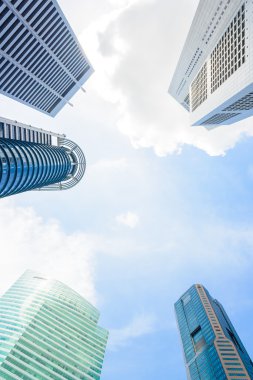 Singapur binalarda gökdelenler