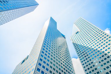 Singapur binalarda gökdelenler