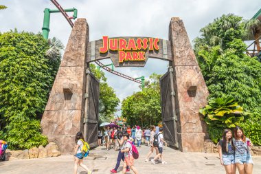 Singapur - 20 Temmuz: Jurassic Park Tema Universal Studios