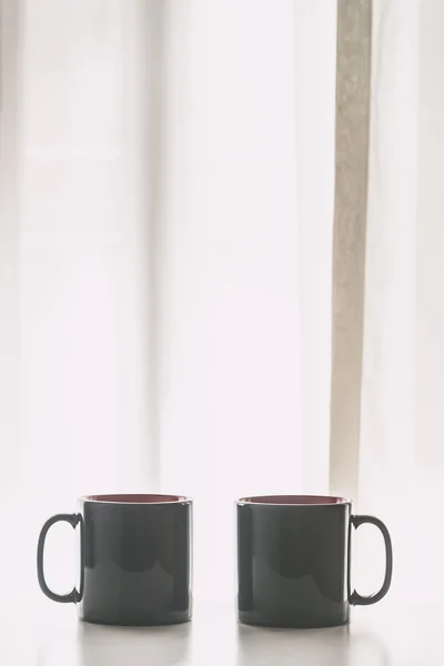 Black Coffee Cups — стоковое фото