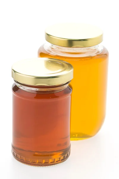 Heerlijke honing in potten — Stockfoto