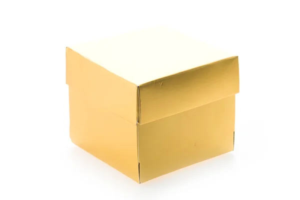 Gouden geschenkdoos — Stockfoto