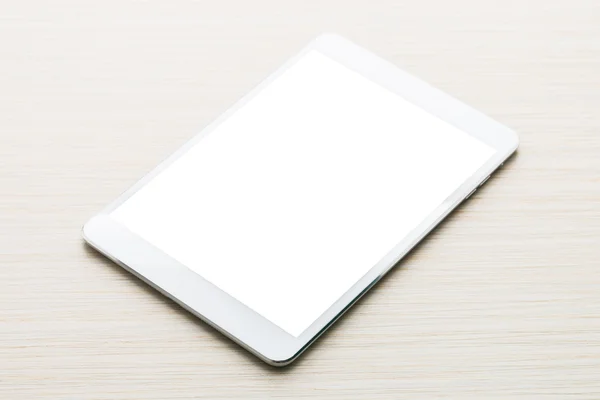 Digitální tablet na dřevo — Stock fotografie