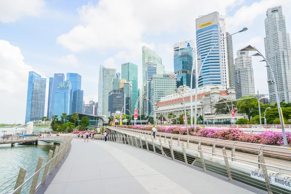 Marina bay skyline — Stockfoto