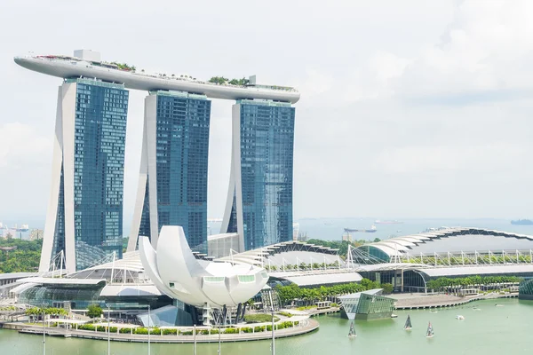 Marina bay zand gebouw — Stockfoto