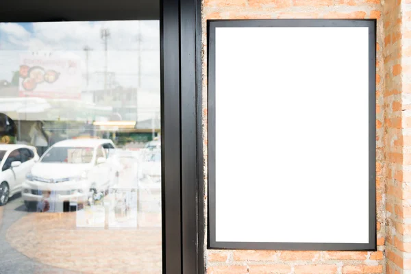 Blank sign at shop — Stock Photo, Image