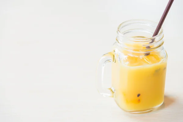 Iced Passion fruit glass — Stock Photo, Image