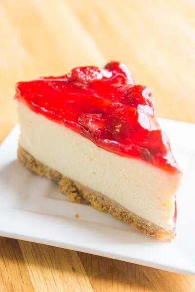 Tarta de queso fresa — Foto de Stock