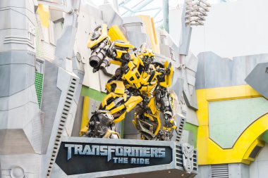 Autobot robot Sci-Fi City heykeli