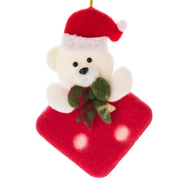 Αρκούδα διακόσμηση Χριστουγέννων — Φωτογραφία Αρχείου