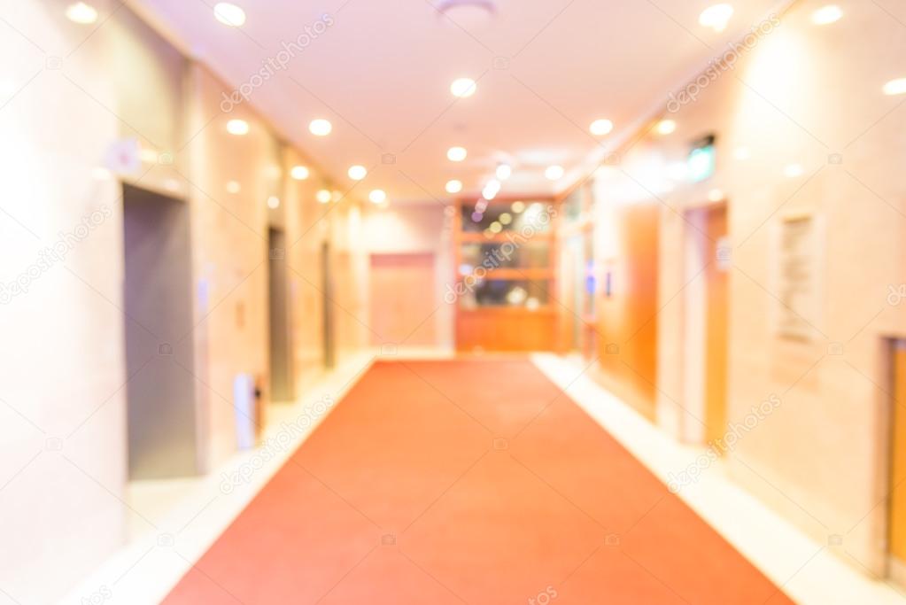 Blur hotel lobby interior