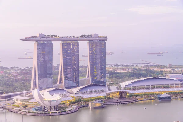 Singapore skyline stad — Stockfoto