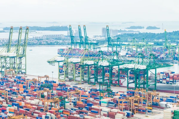 Singapore shipping port — Stock Photo, Image
