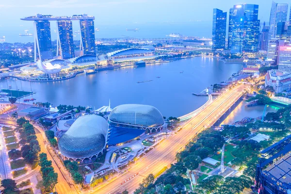 Singapur manzarası şehir — Stok fotoğraf