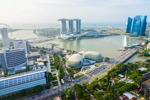 Singapore skyline stad — Stockfoto