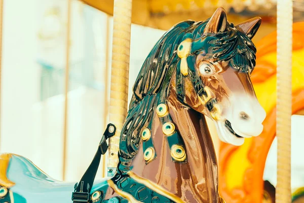 Carousel horse in the park — Stock Photo, Image