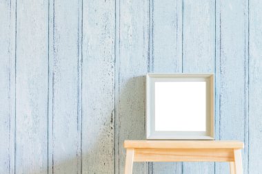 Antika ahşap boş fotoğraf çerçevesi