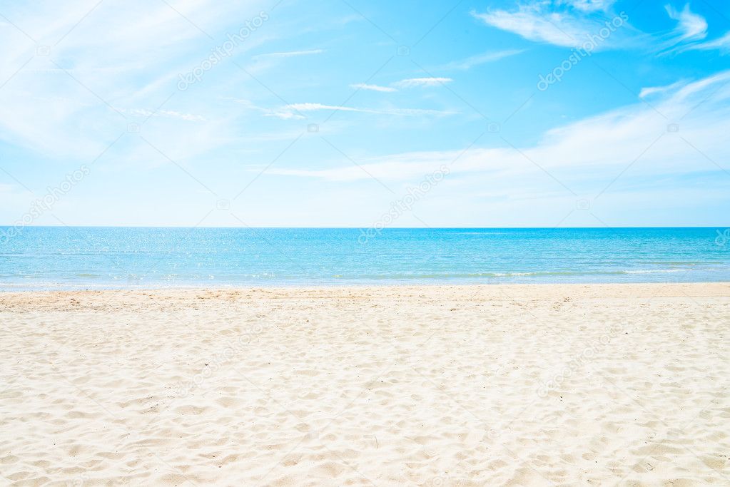 Empty beach and sea