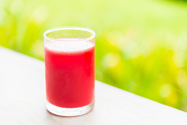 Watermelon juice glass