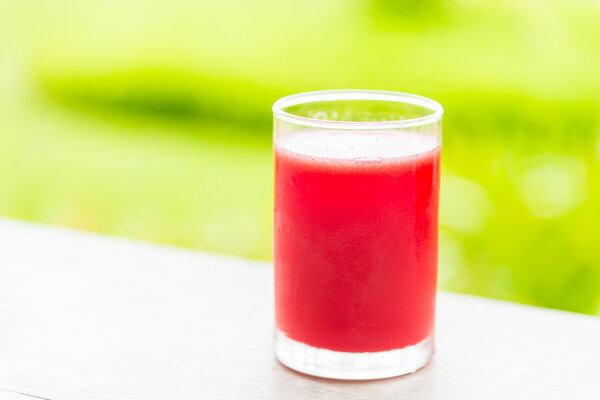 Watermelon juice glass