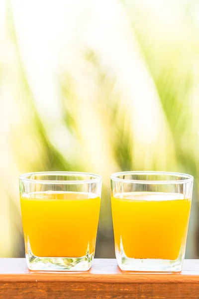 Orange juice glasses — Stock Photo, Image