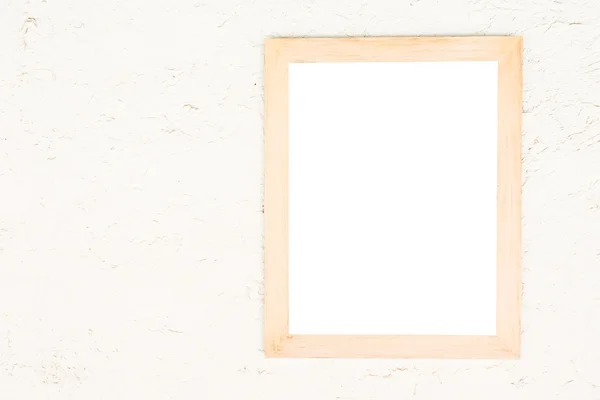 Blank frame on white wall — Stock Photo, Image