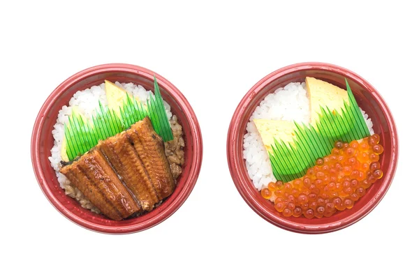 Dois pratos de comida japonesa — Fotografia de Stock