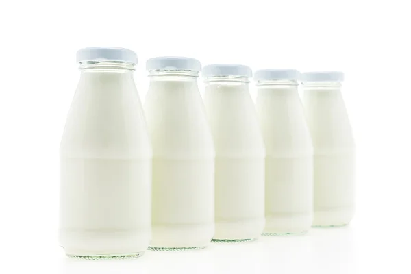 Five Milk bottles — Stockfoto