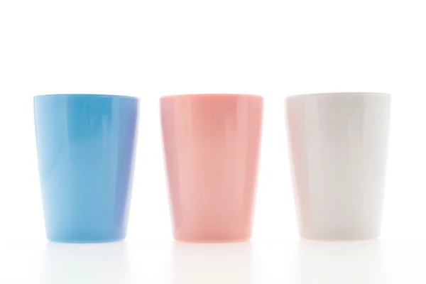 Multicolored Plastic glasses — 图库照片