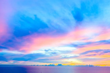 Cloudy sky at twilight