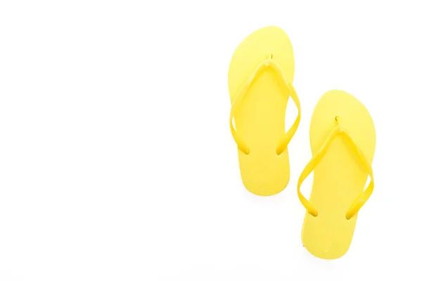 Gul flip flops — Stockfoto