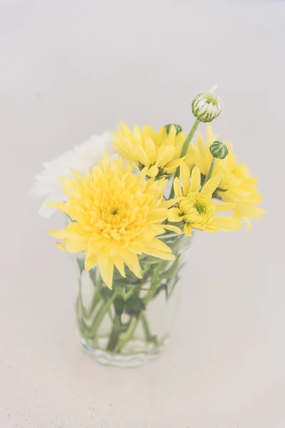 Flores amarelas em vaso — Fotografia de Stock